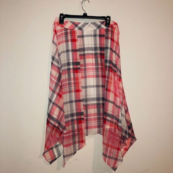 Tommy Hilfiger Plaid Handkerchief doble layer Skirt size 8 - Picture 1 of 9